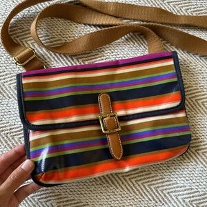 FOSSIL KeyPer Mini CrossBody Bag Adjustable Strap Flap Purse 10"x7"